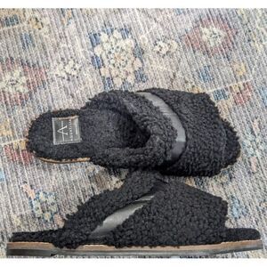 New Aquatalia | Women's Alina Shearling & Leather Slippers In Black